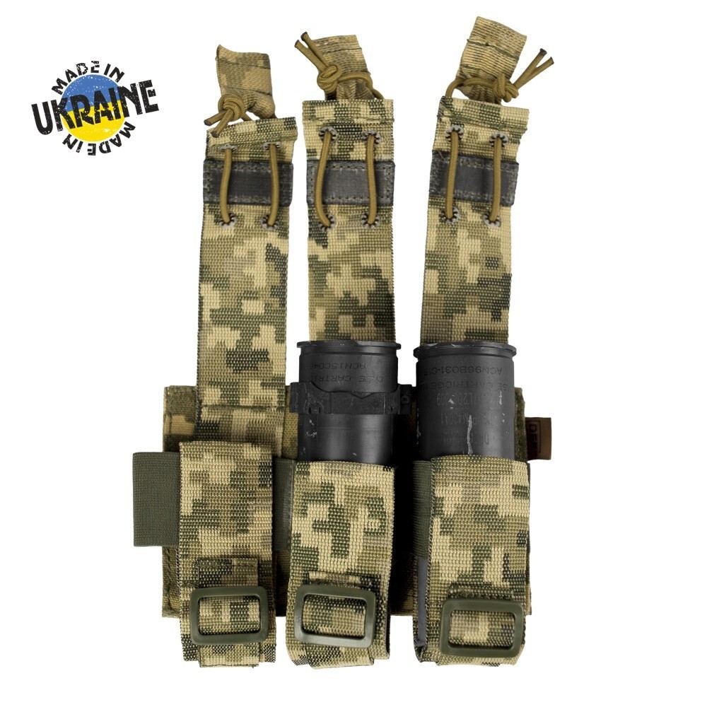 Ukrainian Modular Grenade Pouch VOG 40mm & Mag Carrier MOLLE MM-14 Pixel