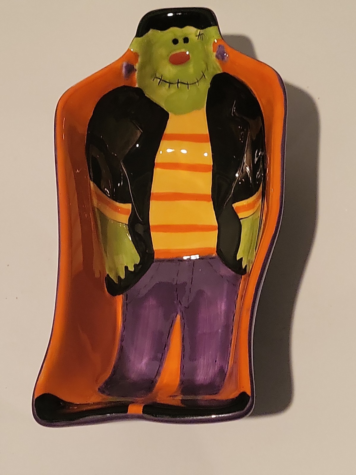 Frankenstein ceramic Small Candy Bowl Spoon Rest Halloween Home Decor Figure