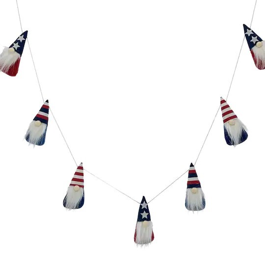 Ashland Brand 4th of July Patriotic Gnome Garland - 6 Ft.