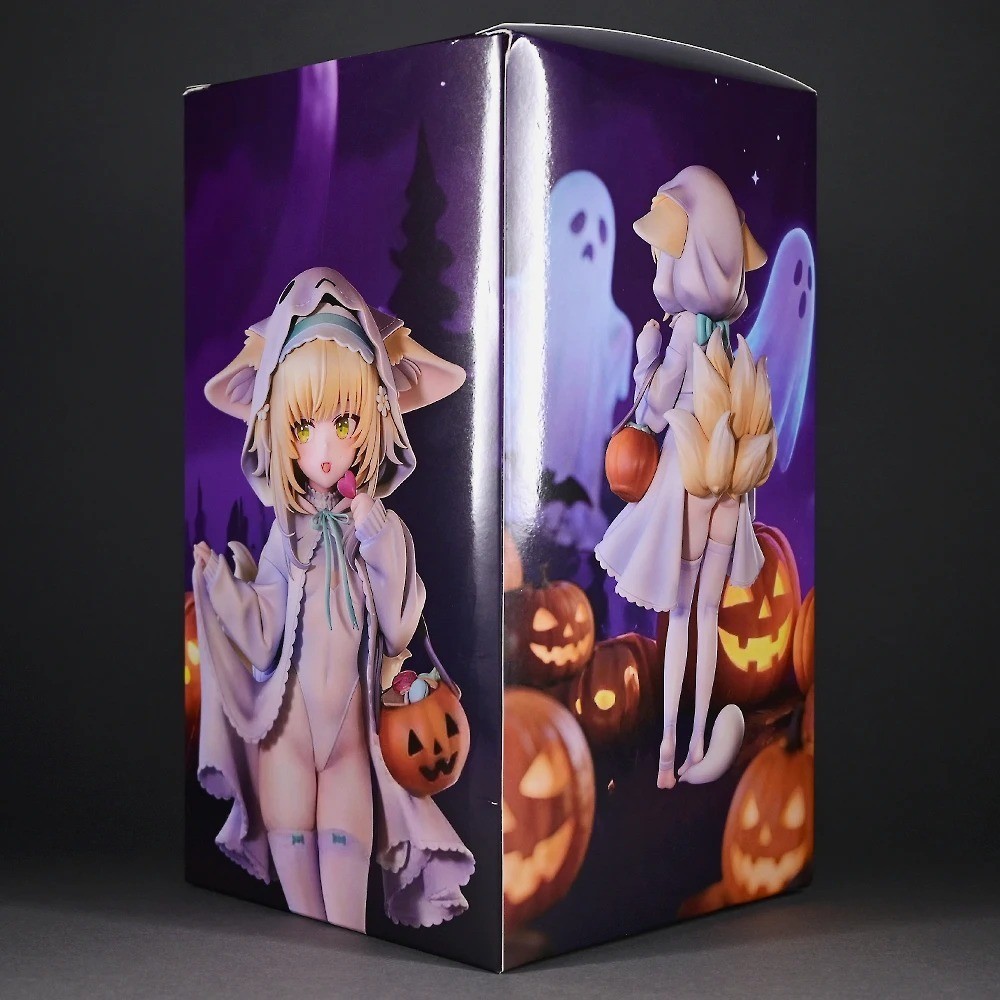 22cm Arknights Halloween Suzuran Ghost Linglan Lily Anime PVC Figure Statue Toy