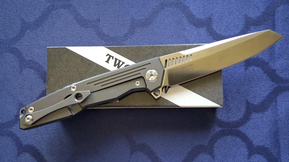 *NEW*🔥 TWO SUN Folding Knife w/M390 Blade & Titanium Hanlde   (TS16-M390-Satin)