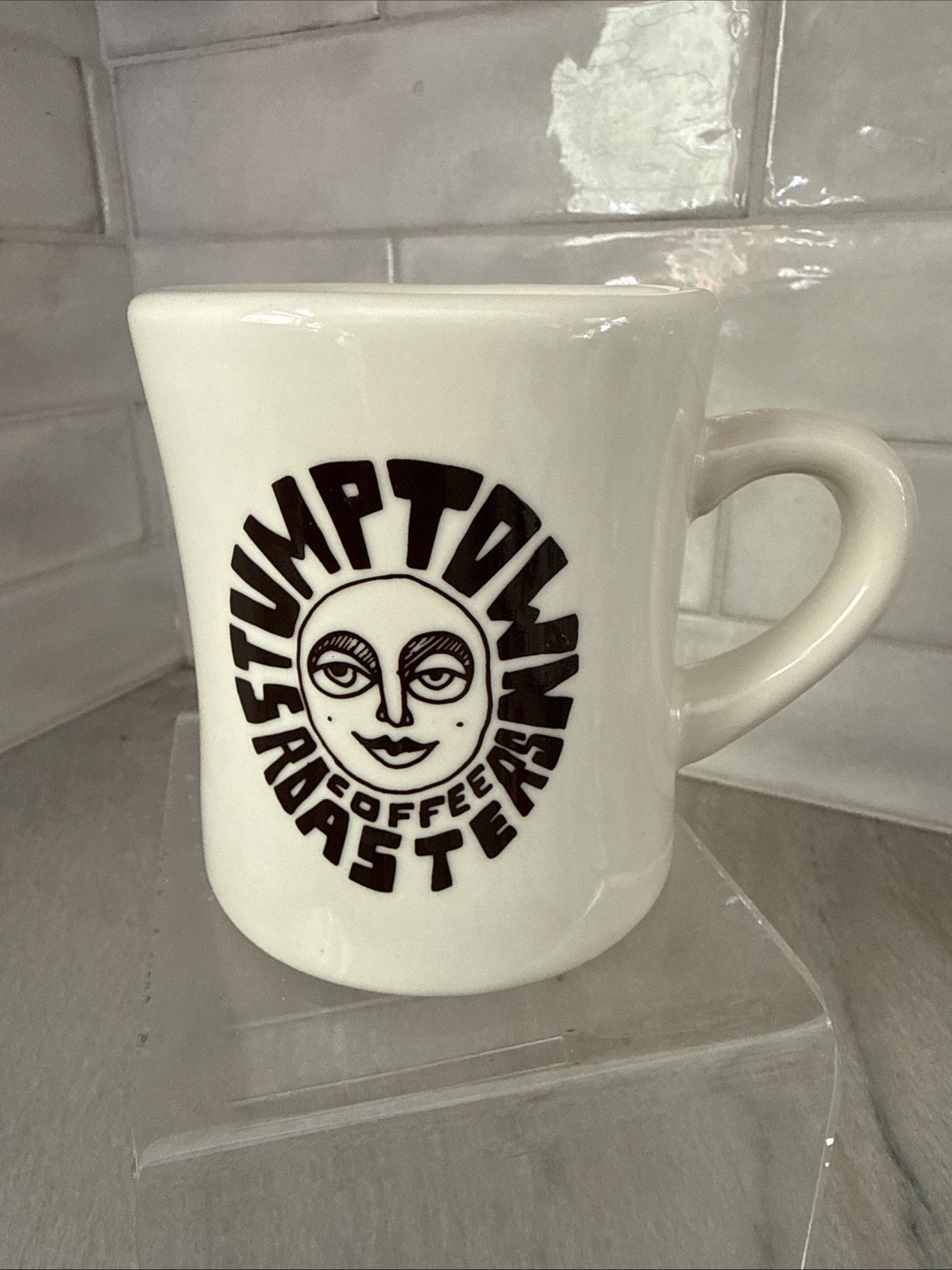 Stumptown Coffee Roasters Mug Cup Sun Face Chunky Diner Style 4