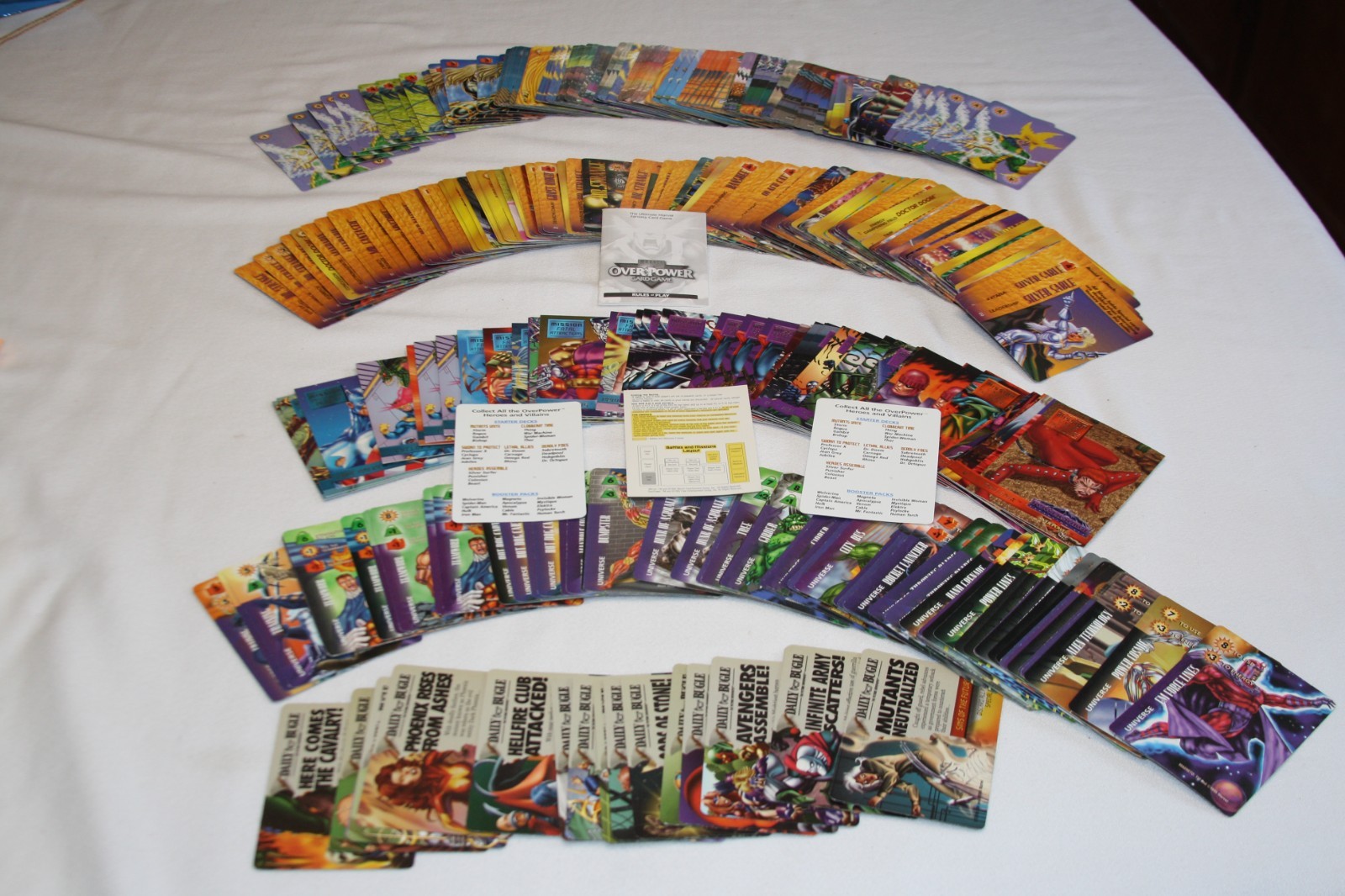 Vintage Marvel Overpower (1995) Game LOT of  326 Cards