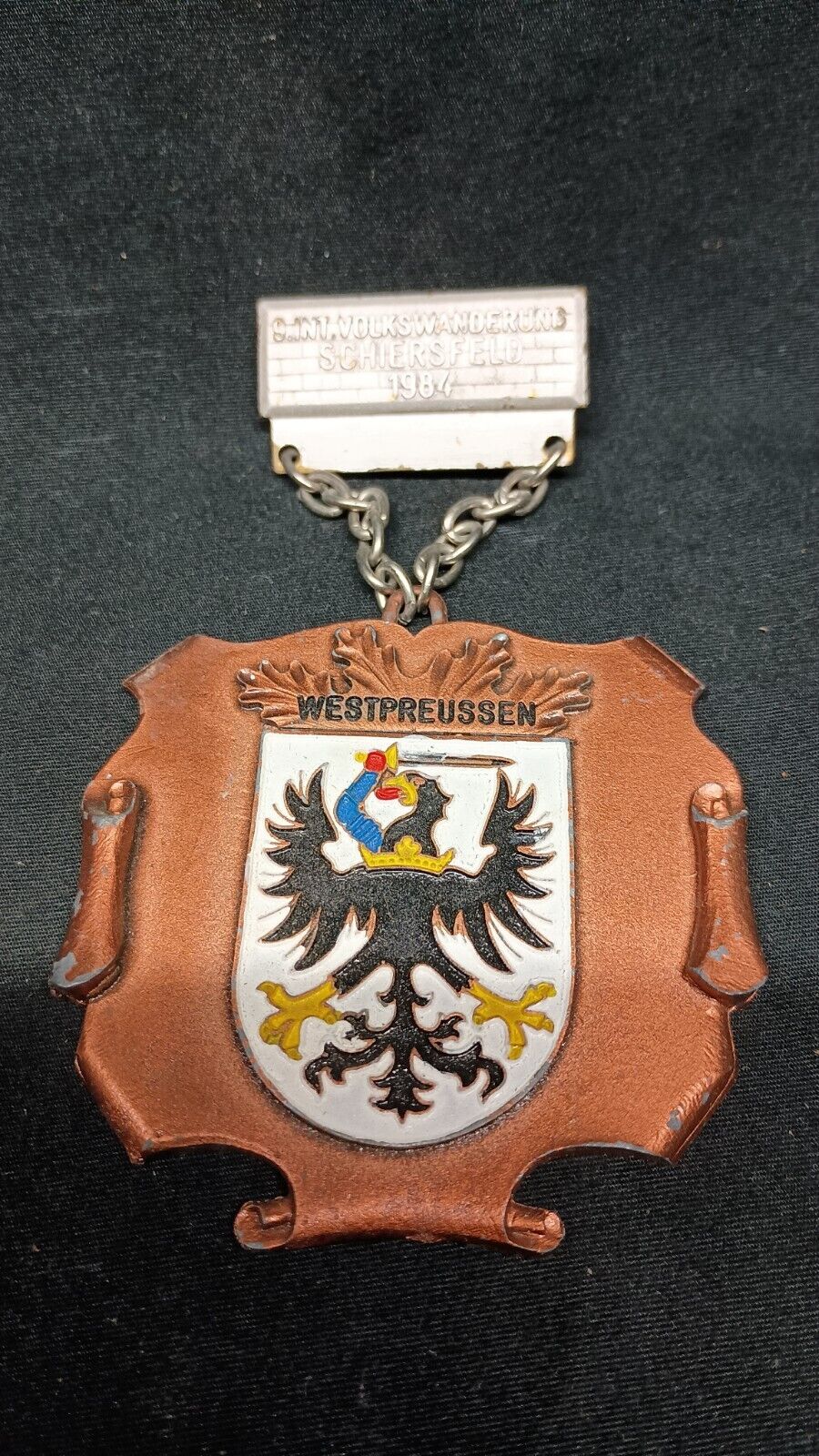 Vintage German VOLKSWANDERUNG SCHIERSFELD 1984 WESTPREUSSEN Military Medal