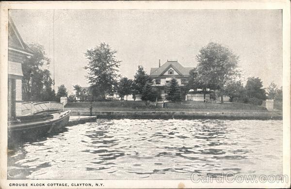 Clayton,NY Crouse Klock Cottage Jefferson County New York Antique Postcard