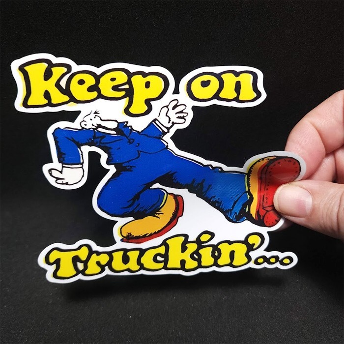 KEEP ON TRUCKIN' Vintage Style DECAL, Vinyl STICKER KEEP ON TRUCKIN' Vintage Style DECAL, Vinyl STICKER