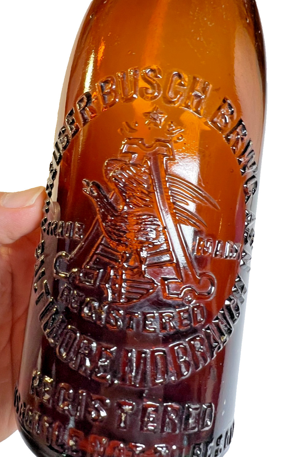 Antique Anheuser Busch Bud Budweiser Baltimore Maryland MD Bottle BOLD A Eagle