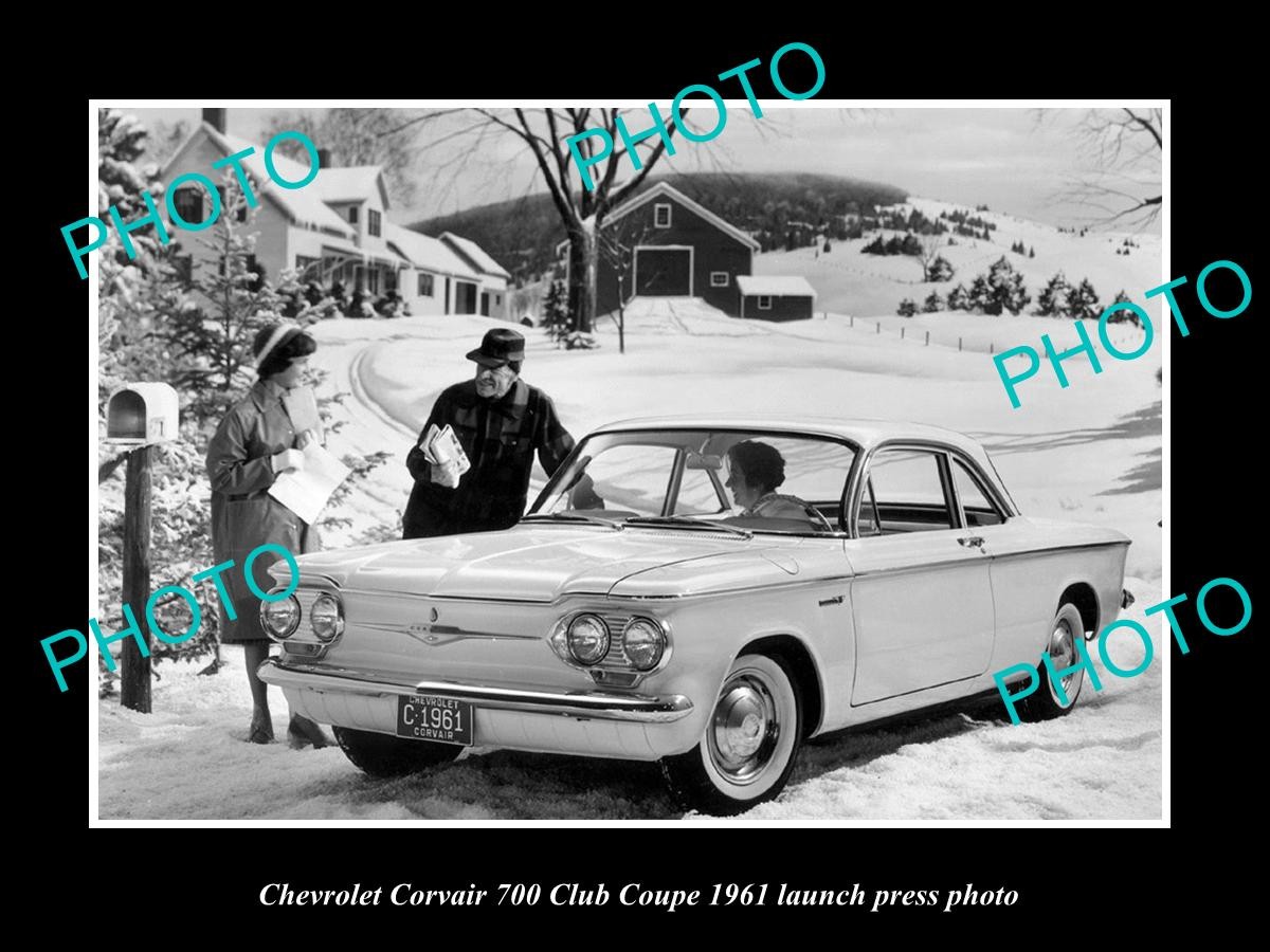 1961 Chevrolet Corvair 700 Coupe Launch Press Photo Old Large Historic Photo