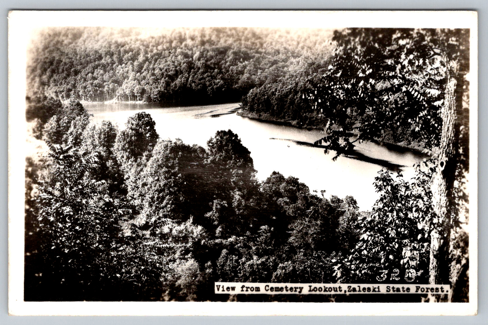 RPPC c1950s View From Cemetery Lookout Zaleski State Forest Postcard