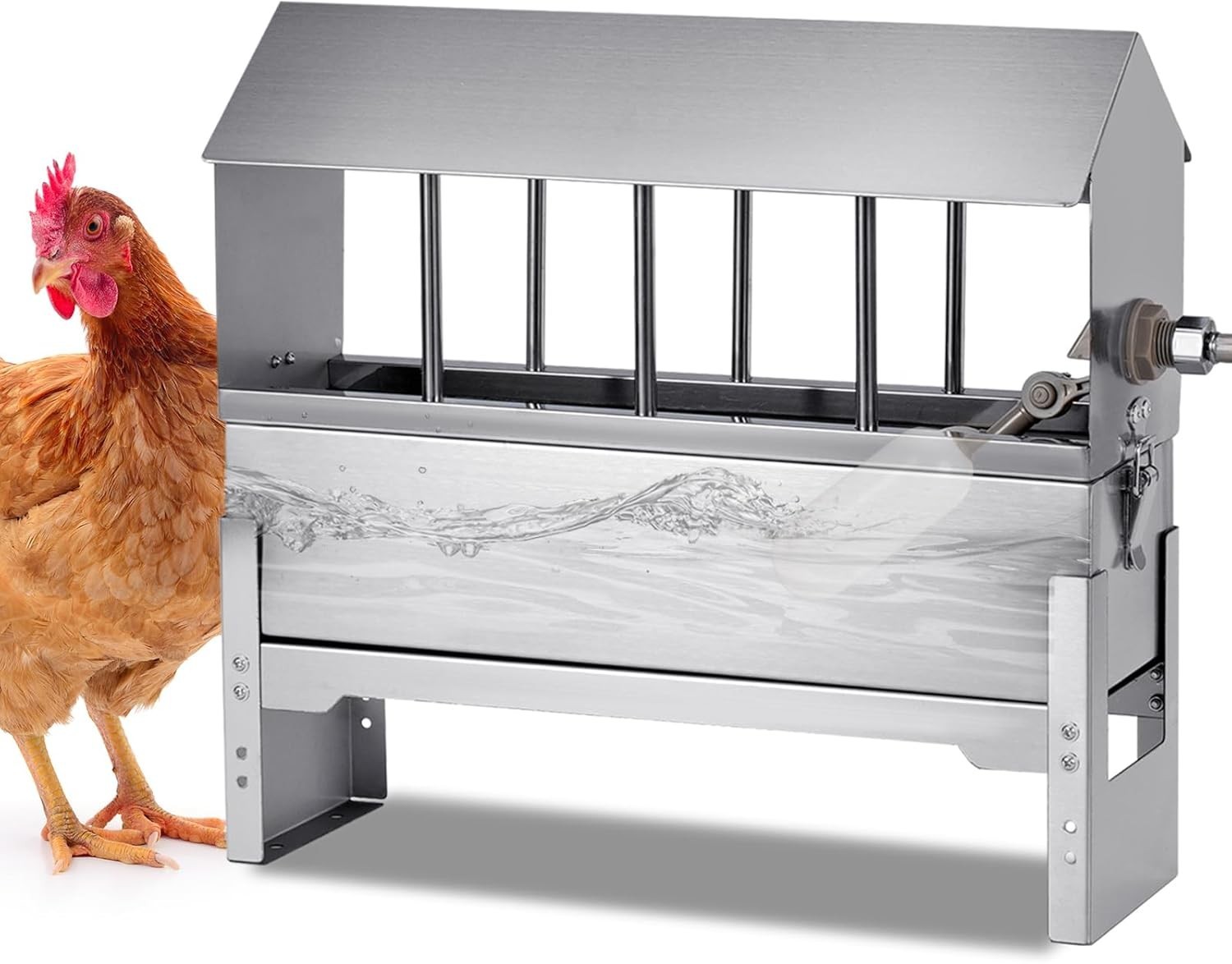 Automatic Chicken Waterer, Metal Chicken Waterer Dispenser Poultry Waterer No Wa