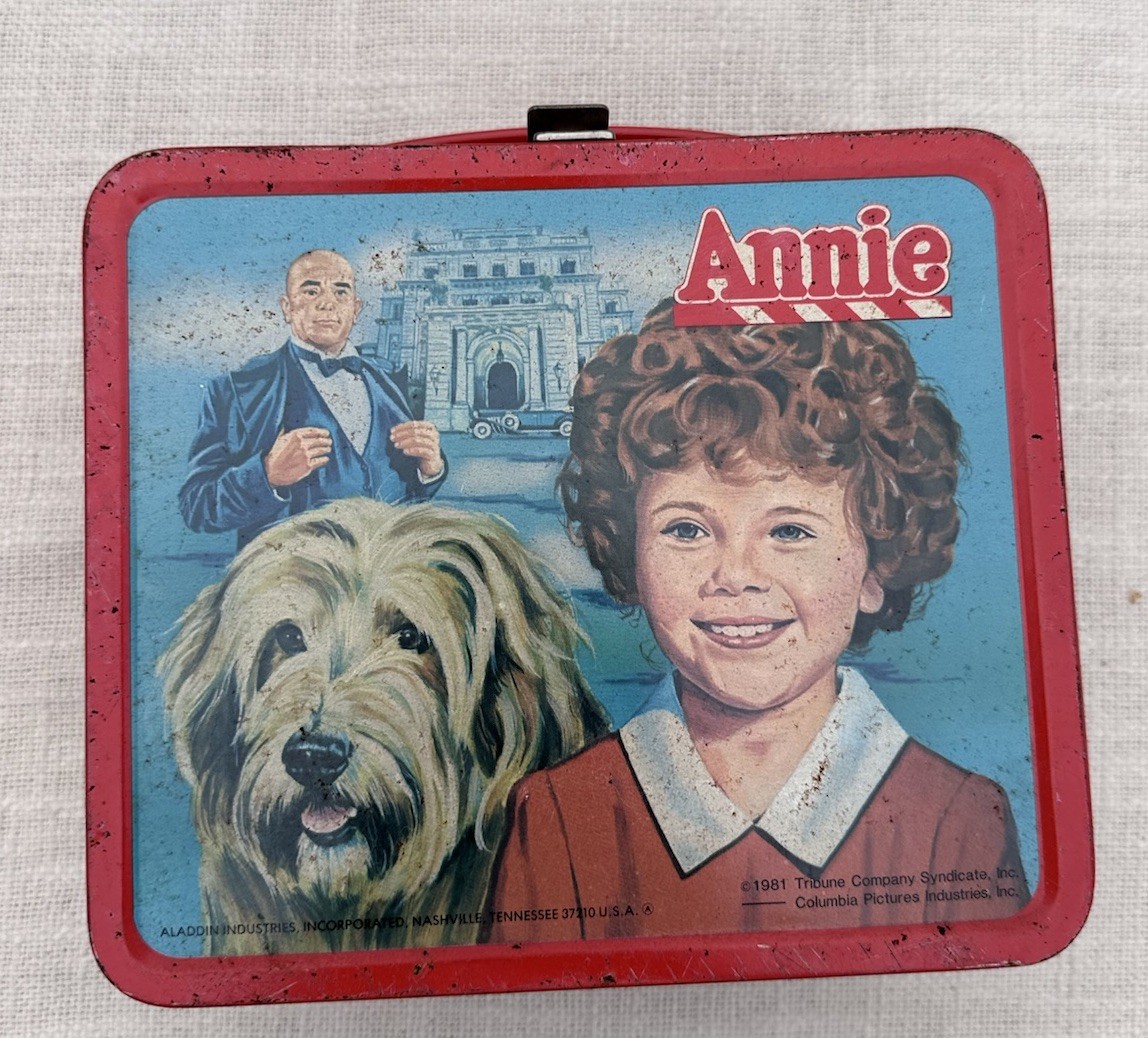 Vintage 1981 Annie Metal Lunchbox With Thermos Aladdin Industries Movie