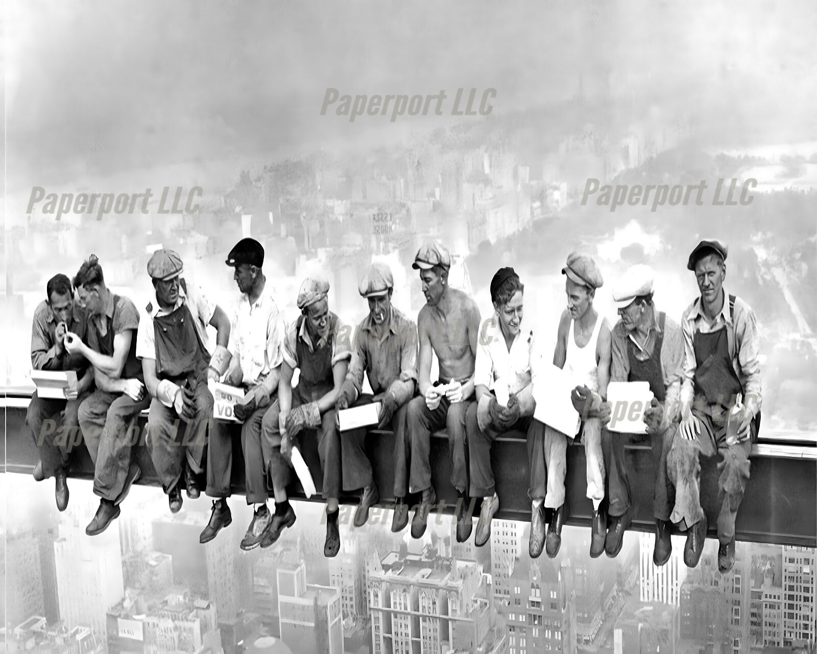 1930s Empire State Building Construction Workers Break Time 8x10 Photo