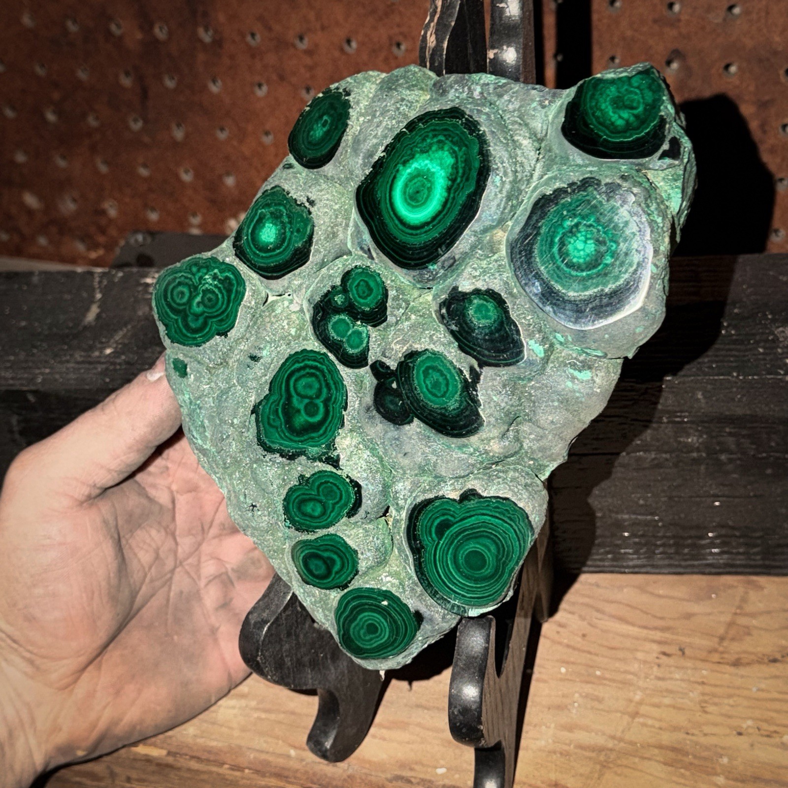 XL   Malachite Freeform Polished Botryoidal Agate - 3.5 POUNDS Mineral Crystal