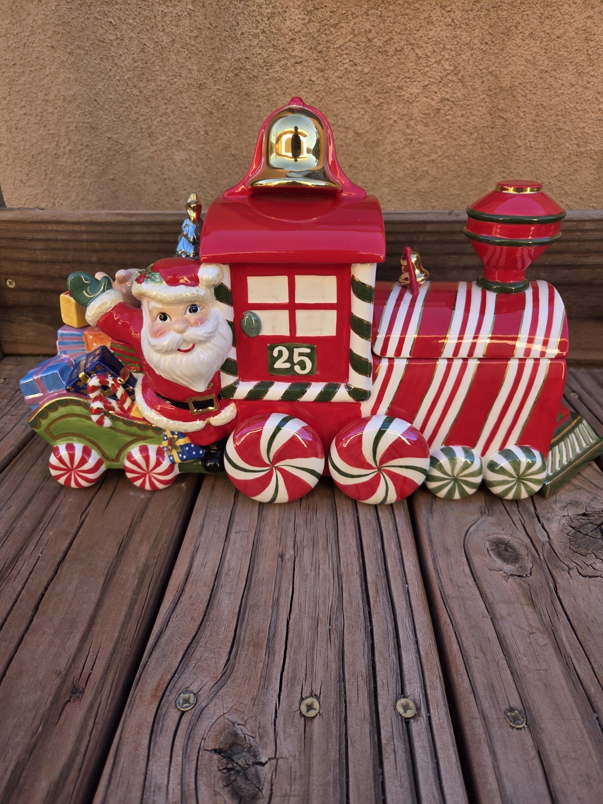 Christopher Radko 2005 Peppermint Dreams Musical Cookie Jar 20th Anniversary 