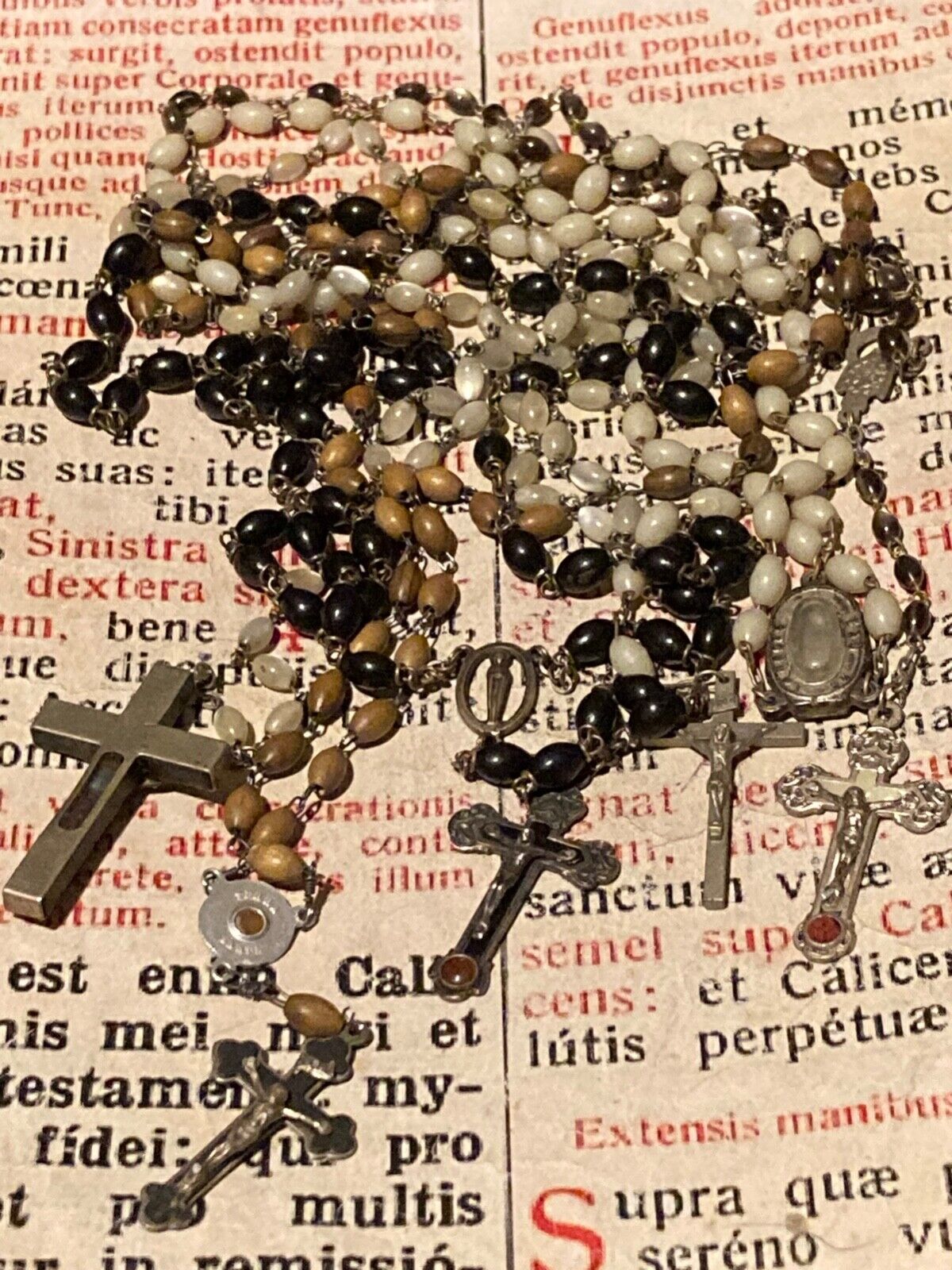 RARE LOT ROSARIES ALL WITH RELICS : N5 IN TOTAL - STUNNING ONES 