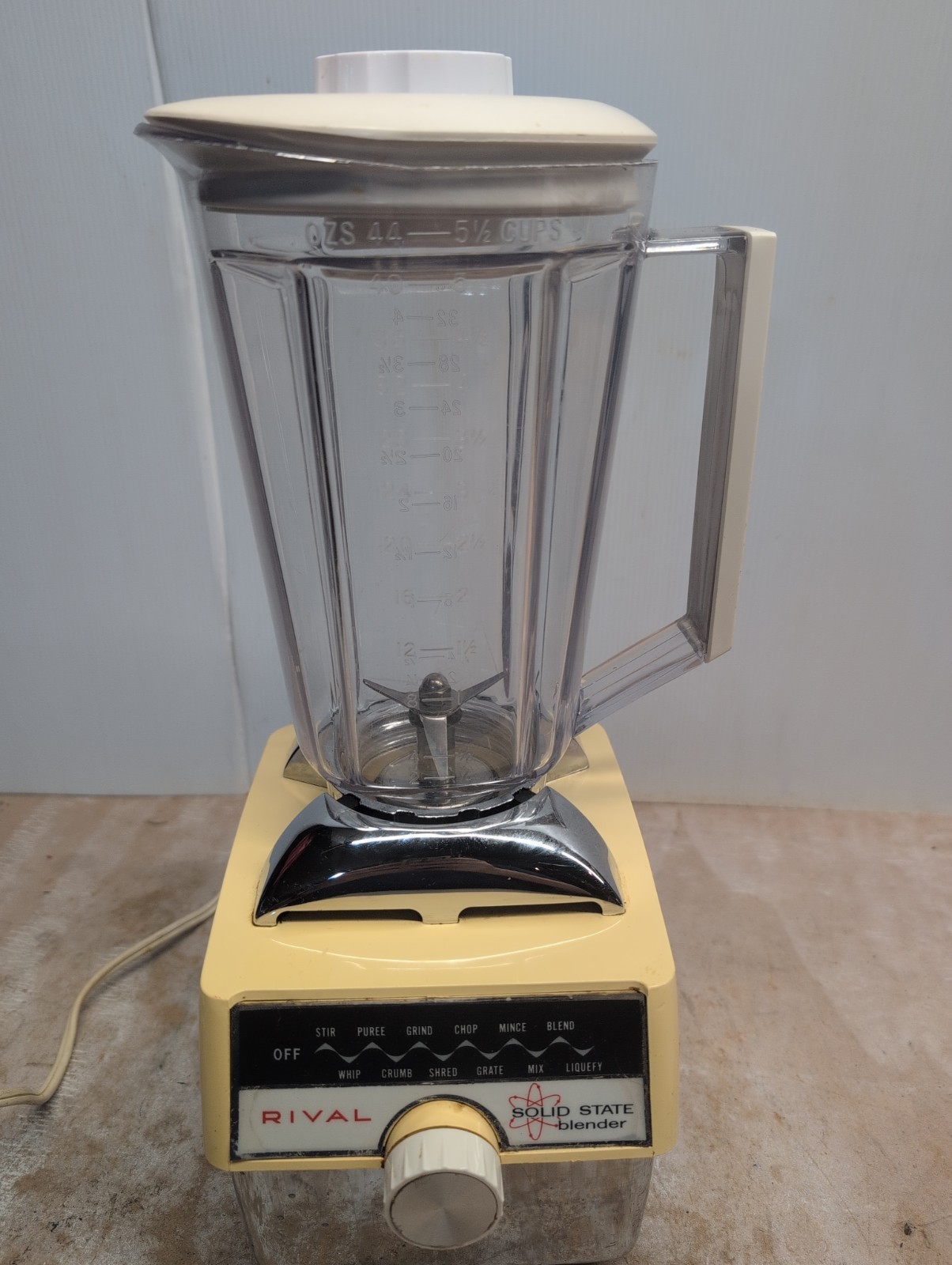 Vtg Rival solid state Motor model 911 W-1 chrome With Pitcher 