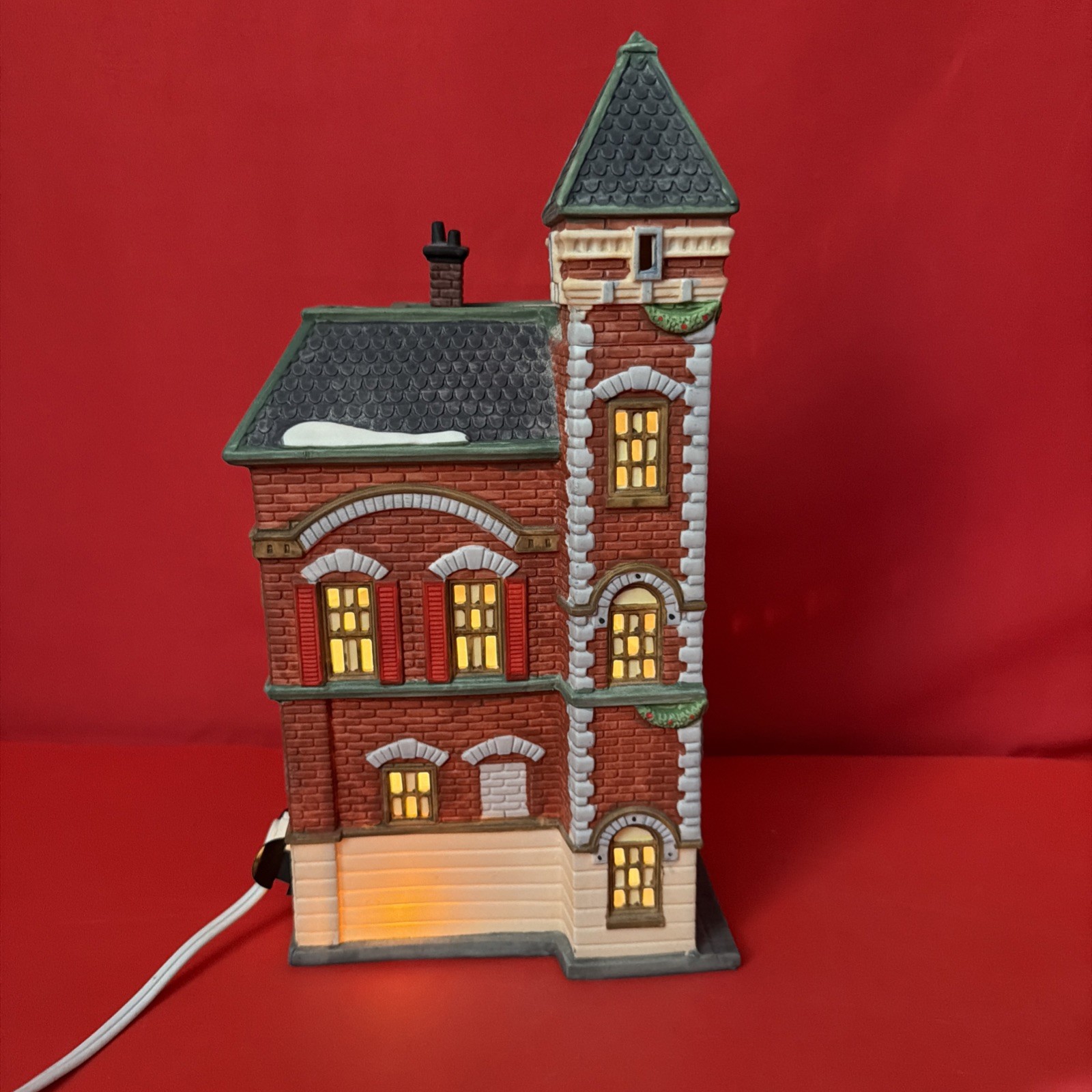 Dept 56 Red Brick Fire Station Christmas In The City Heritage Village 5536-0