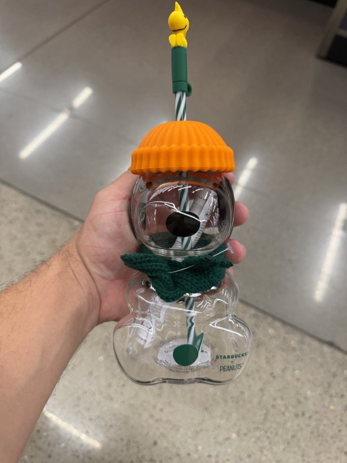 Starbucks x Peanuts Snoopy Glass Cold Cup 2026 Great Pumpkin NEW Authentic