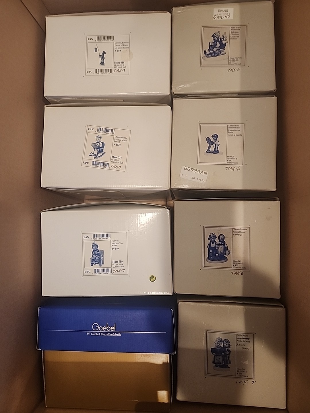 Lot Of 8 GoebeHummel #759, #771, #616, #396/2/0, #20, #383, #261, #662/1 w/Boxes