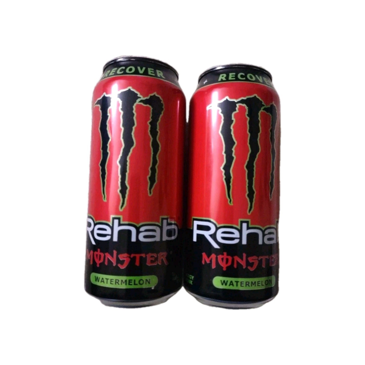 2x MONSTER Energy - REHAB - Watermelon Flavor 2x Can - Rare Find - Discontinued 