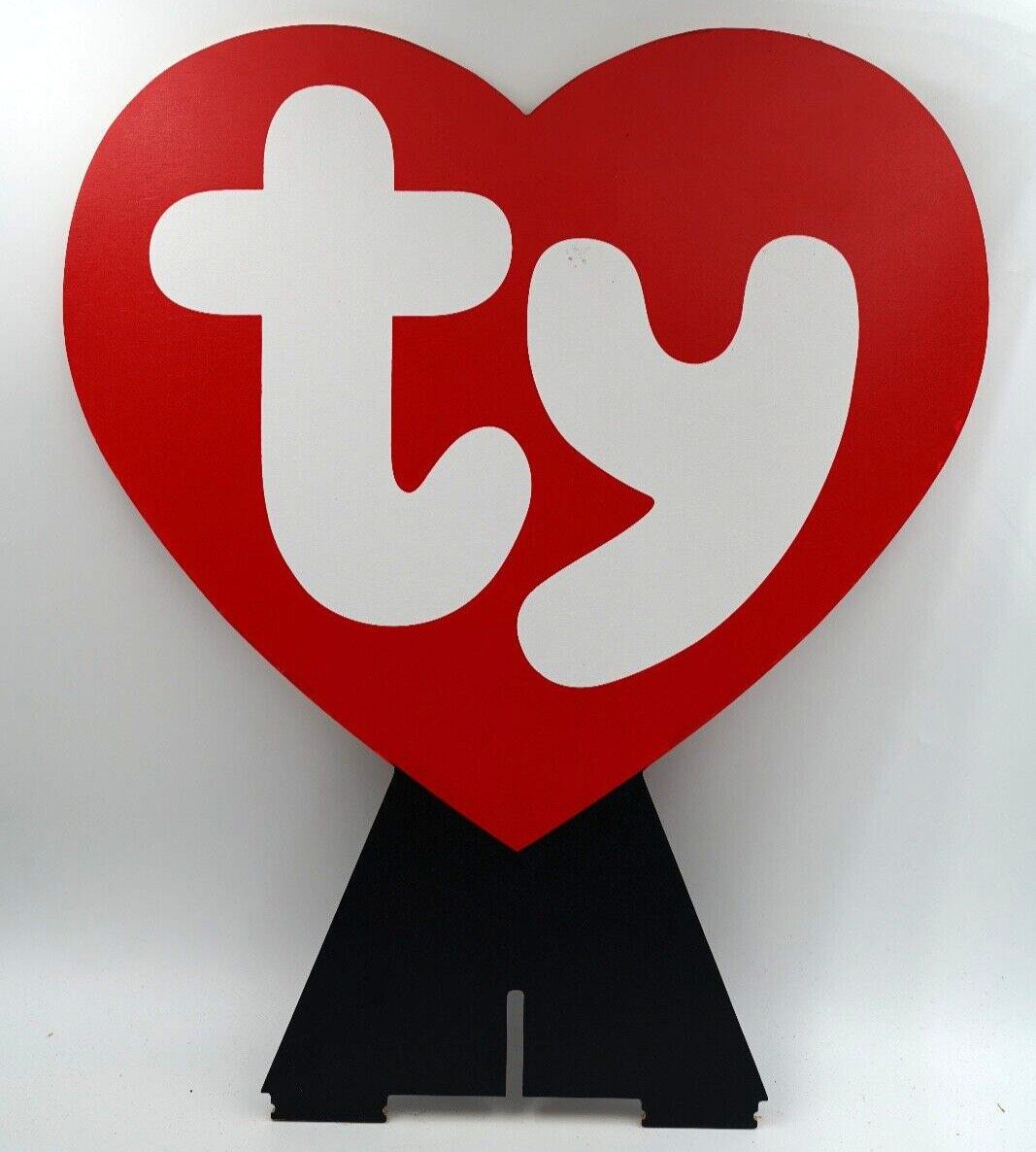 RARE TY BEANIE BABIES LARGE HEART SHAPED STORE DISPLAY SIGN 18.5