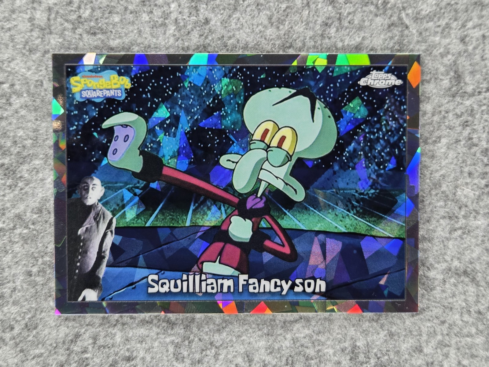 2025 SpongeBob Topps Chrome Squilliam Fancyson #13 Nightshift Variant SSP /25