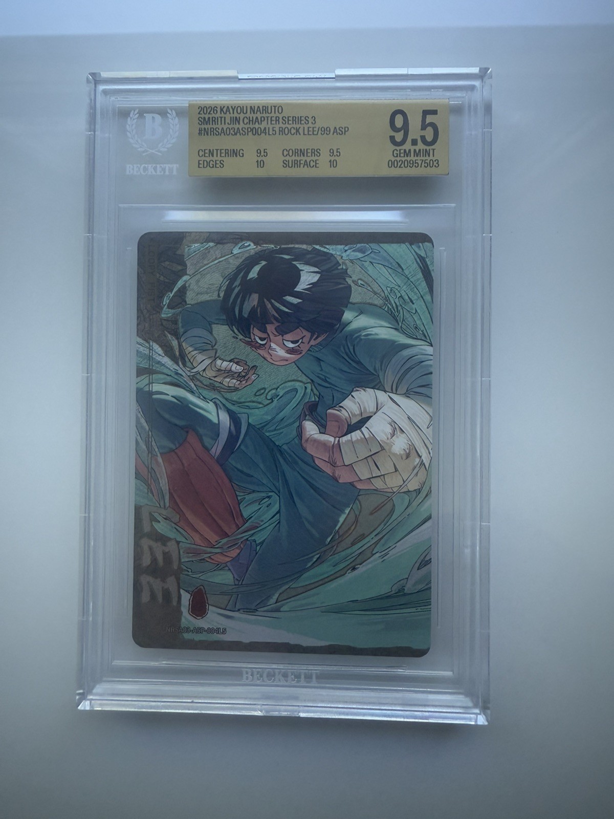 Kayou Naruto Series 3 Rock Lee  ASP Serialized 26/99 Beckett 9.5