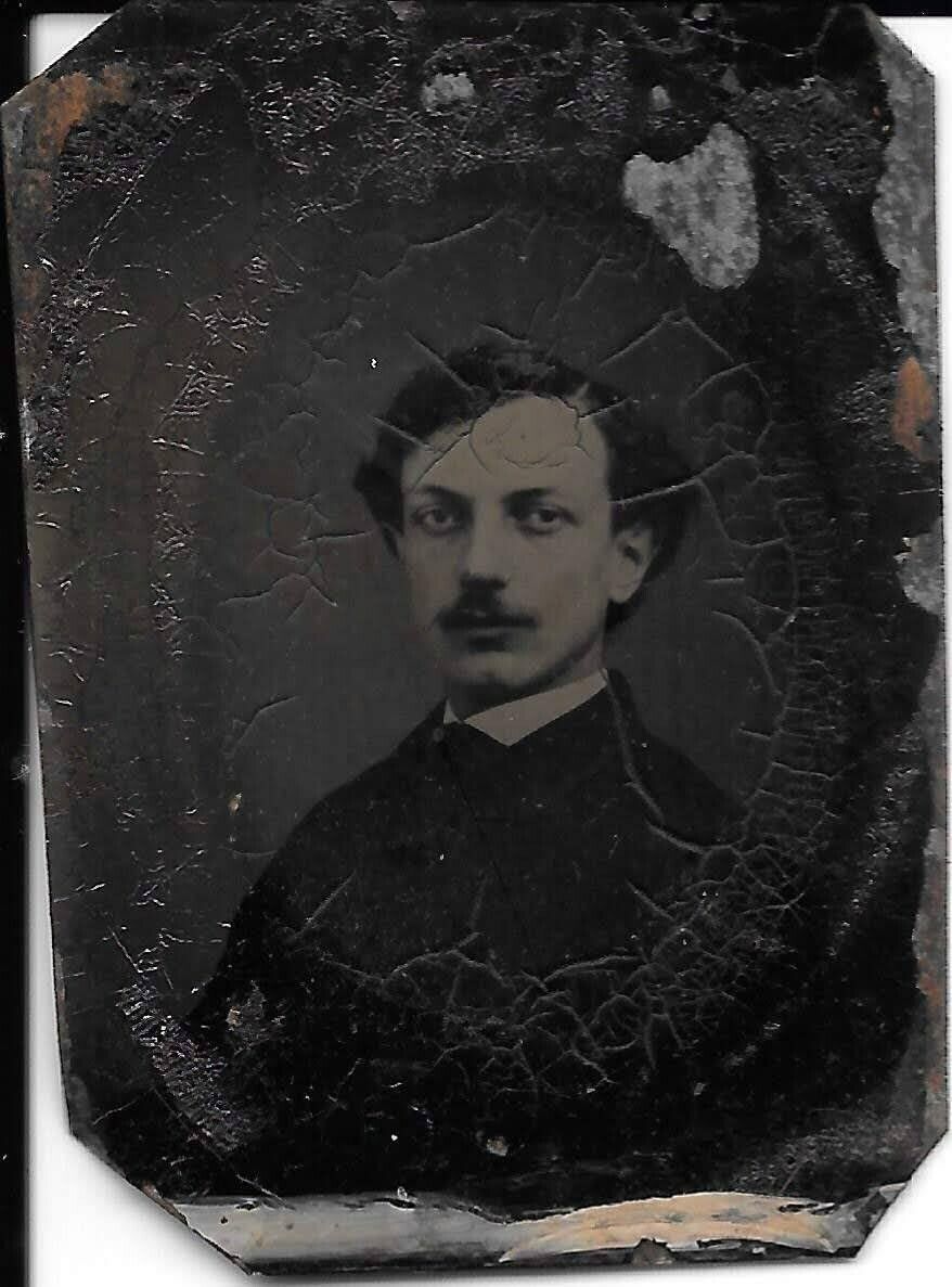 Tintype, Man, Very Possibly Edgar Allan Poe, Philadelphia, 97% Face-Match