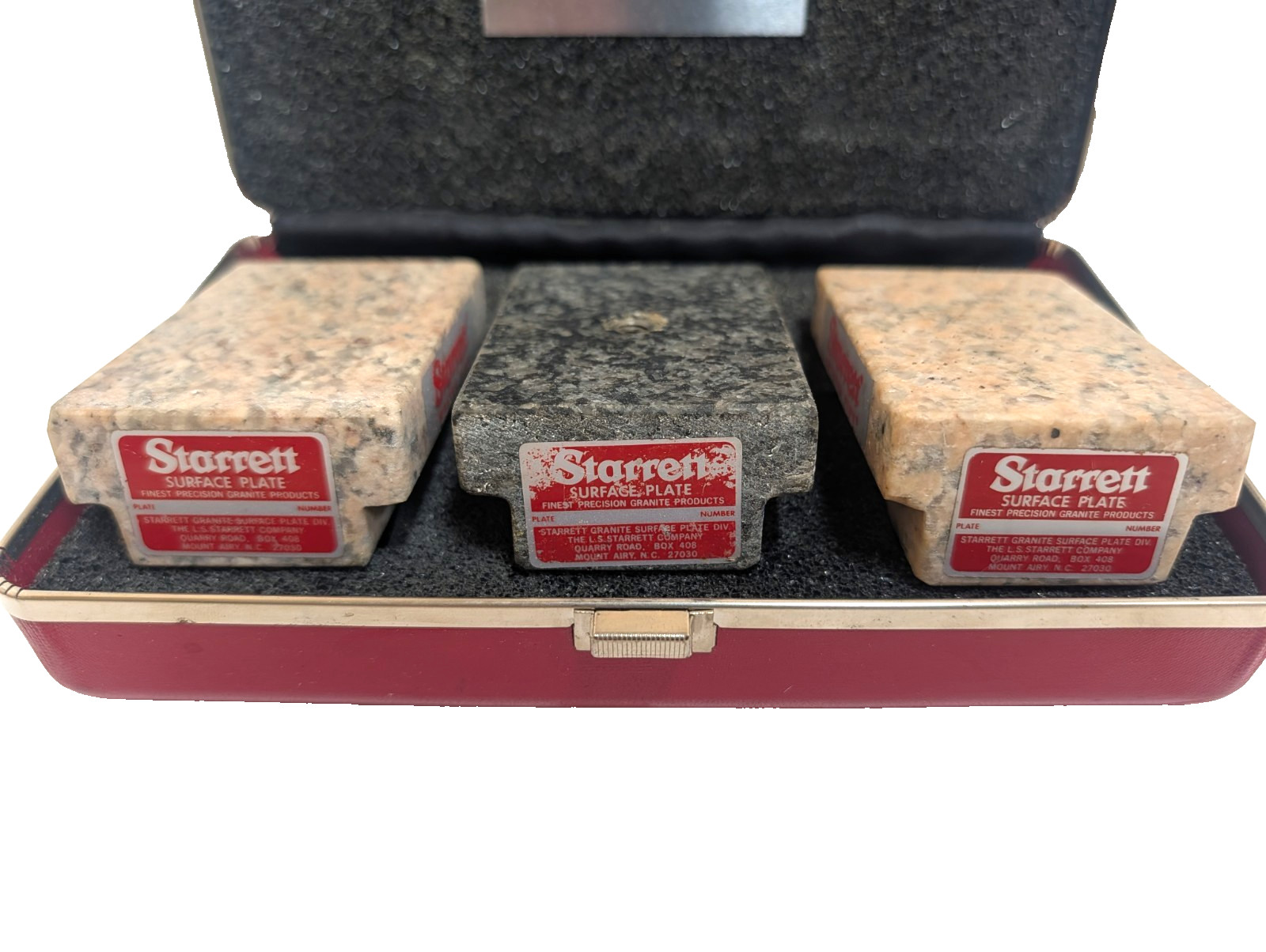 Starrett Granite Surface Plate Set Salesman Sample Rare