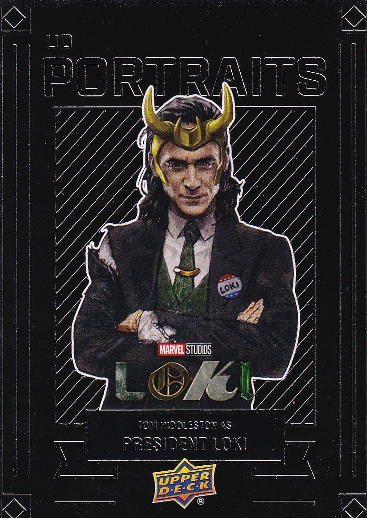 2024 UD Marvel Studios Series 1 UD Portraits #P23 TOM HIDDLESTON PRESIDENT LOKI