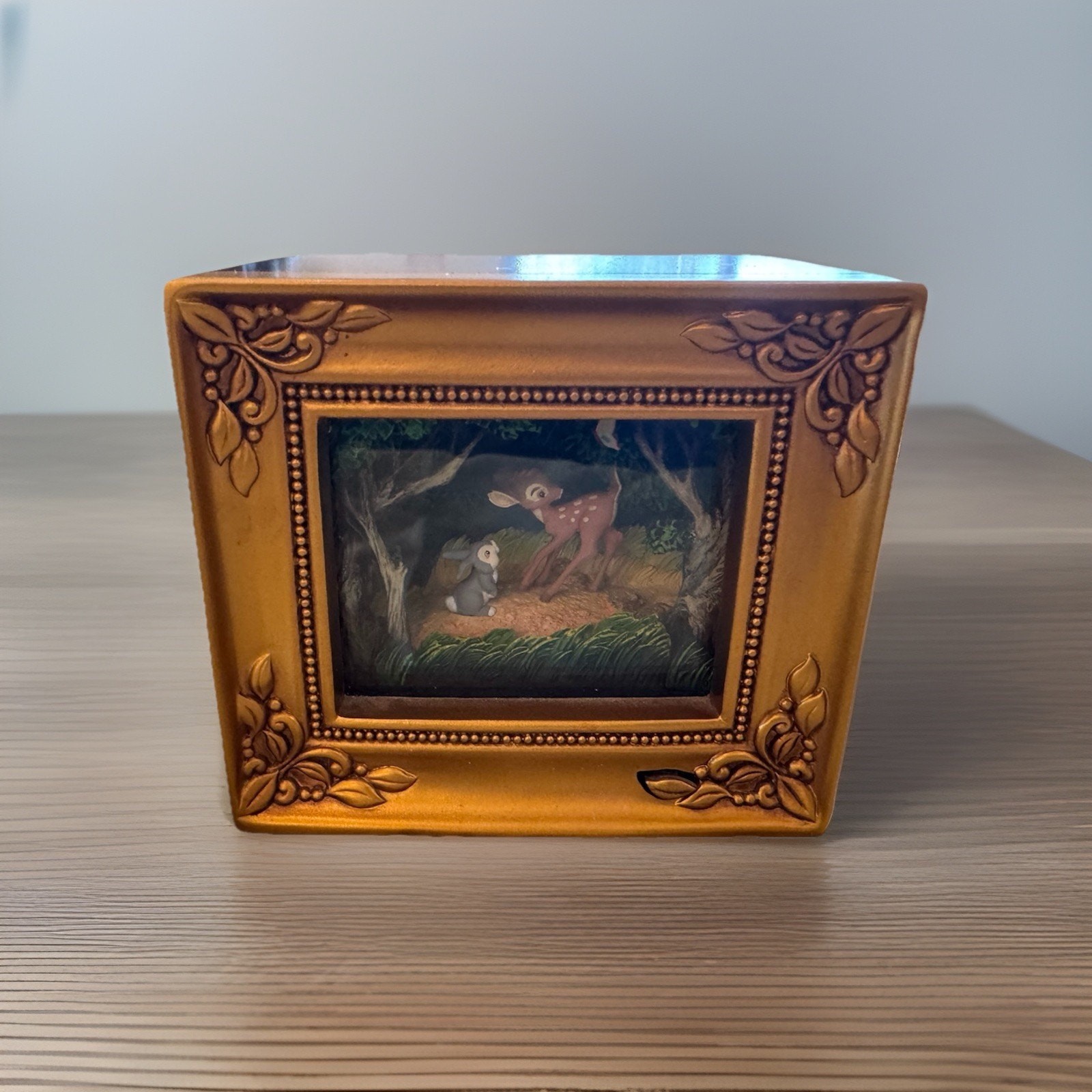 Very rare Disney Bambi with Thumper & Butterfly Gallery Light Box By Olszewski
