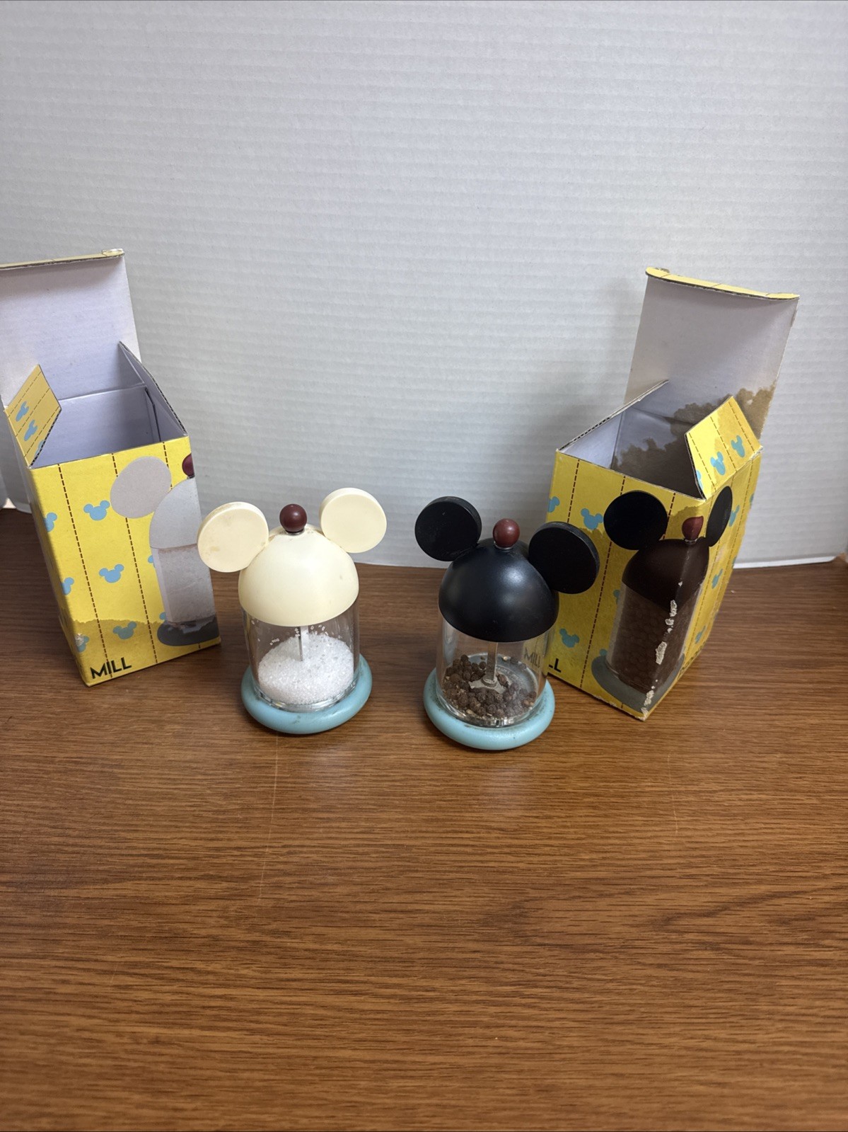 Vintage Disney Michael Graves Mickey Salt and Pepper Grinders Shakers Collectors