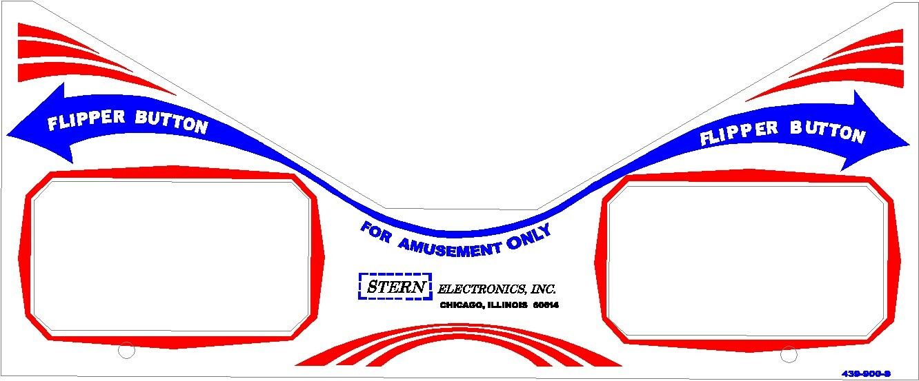 STERN Stars Pinball Machine Apron Decal Set