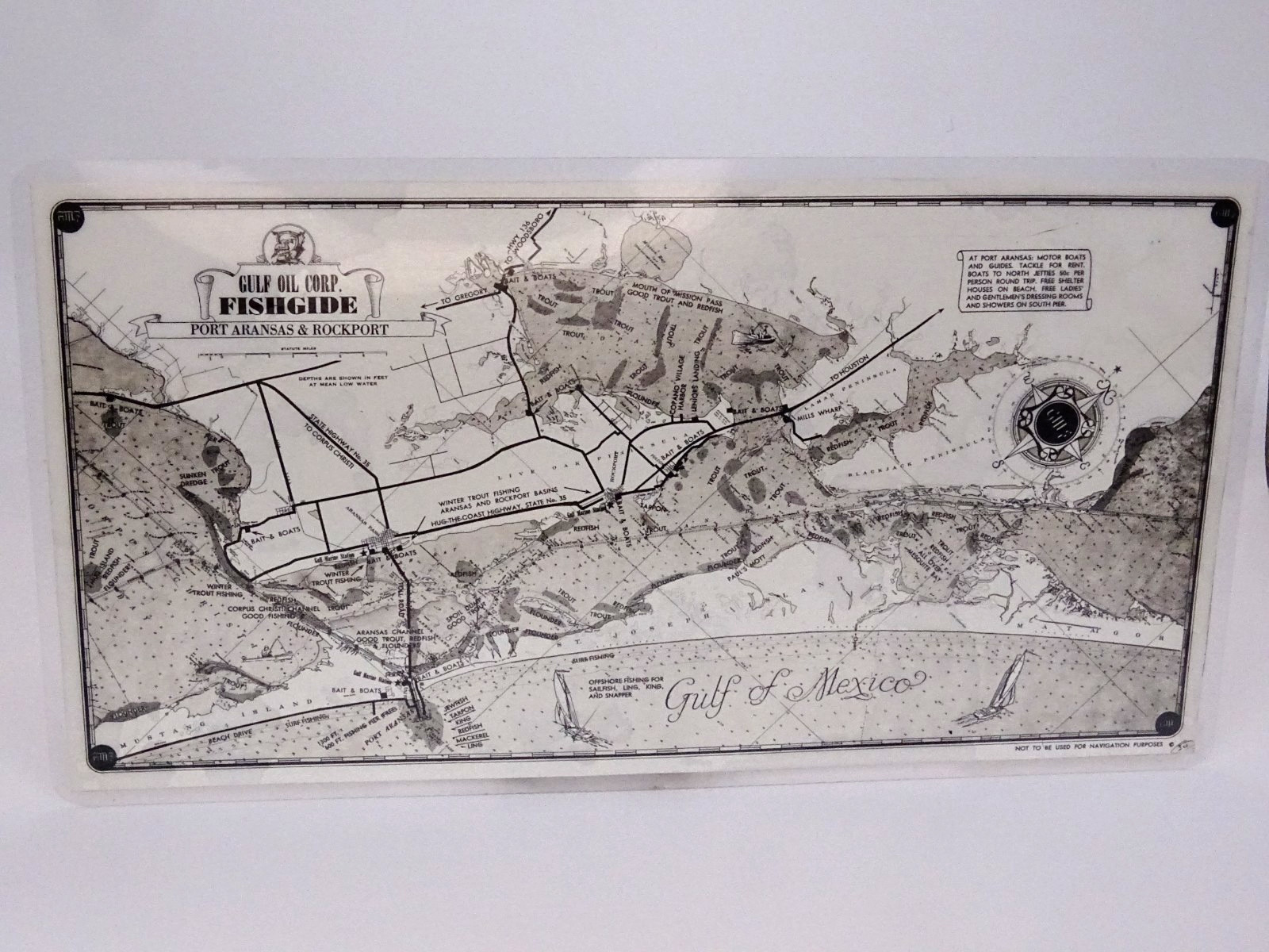 Vintage GULF OIL CORP FISHGIDE 10\