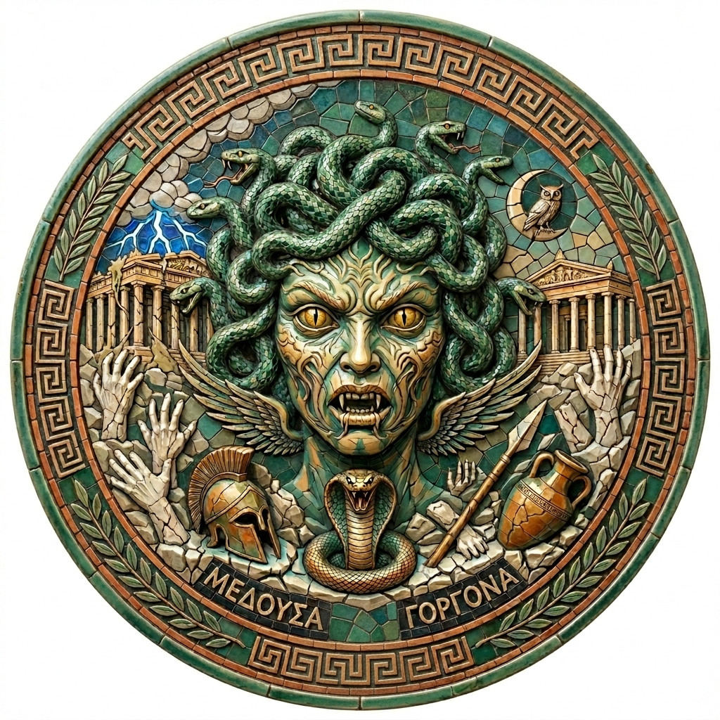 Medusa Greek Gorgon Ancient Collectible Old World Greece Legend 4\