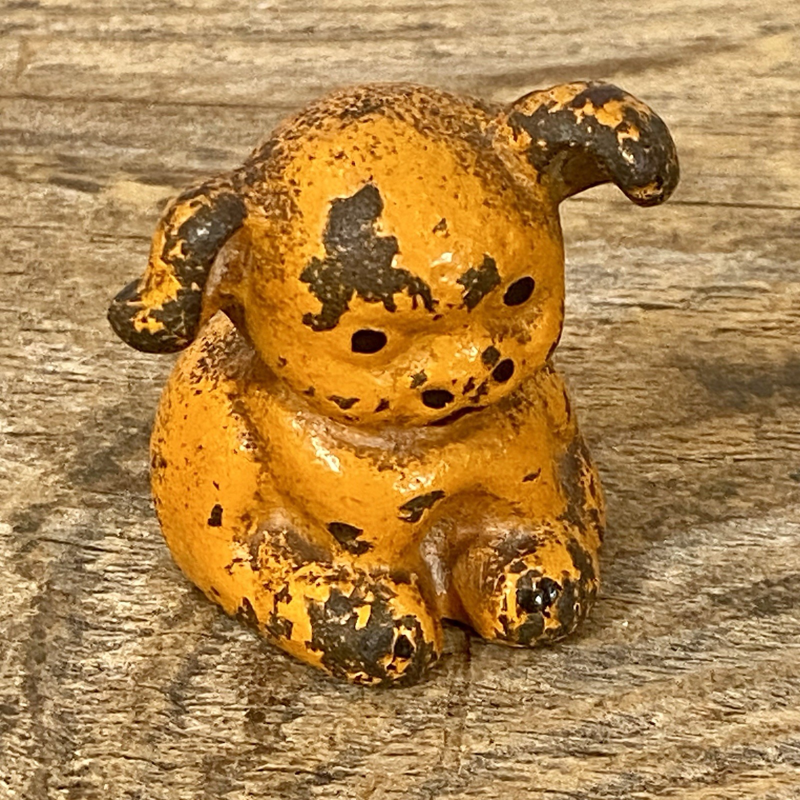 Antique Unbranded Cast Iron Puppy Dog Figurine Paperweight