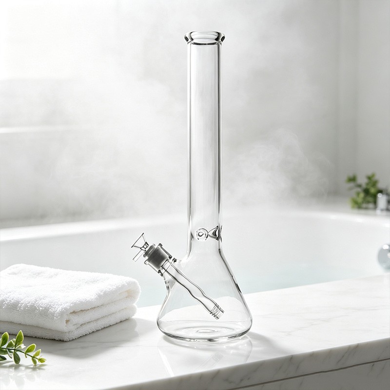 18Inch Glass Bong Super Heavy Glass Water Pipe Thickness Glass Beaker Bongs