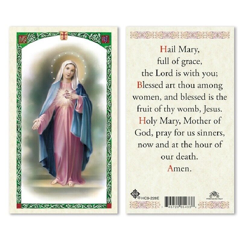 Hail Mary- Laminated Prayer card