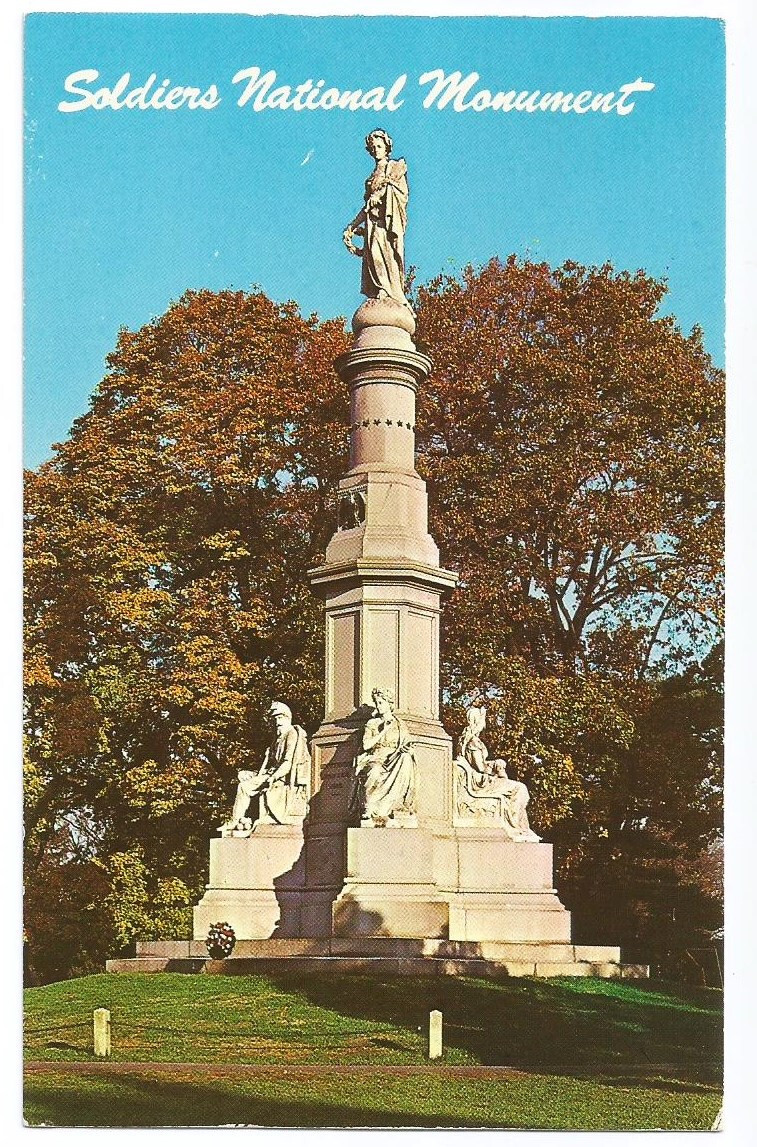 Gettysburg PA Postcard Soldiers Monument