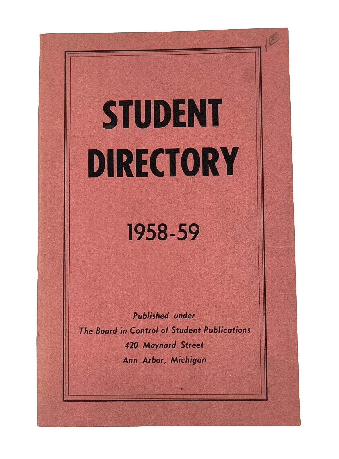 University of Michigan Student Directory 1958-59 Ann Arbor Michigan Advertising 