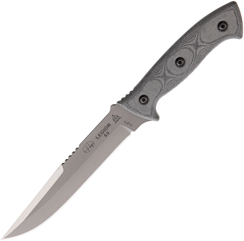 TOPS Knives Hazen Legion Fixed Hunter\'s Point Blade Black Handle Knife HAZENLG