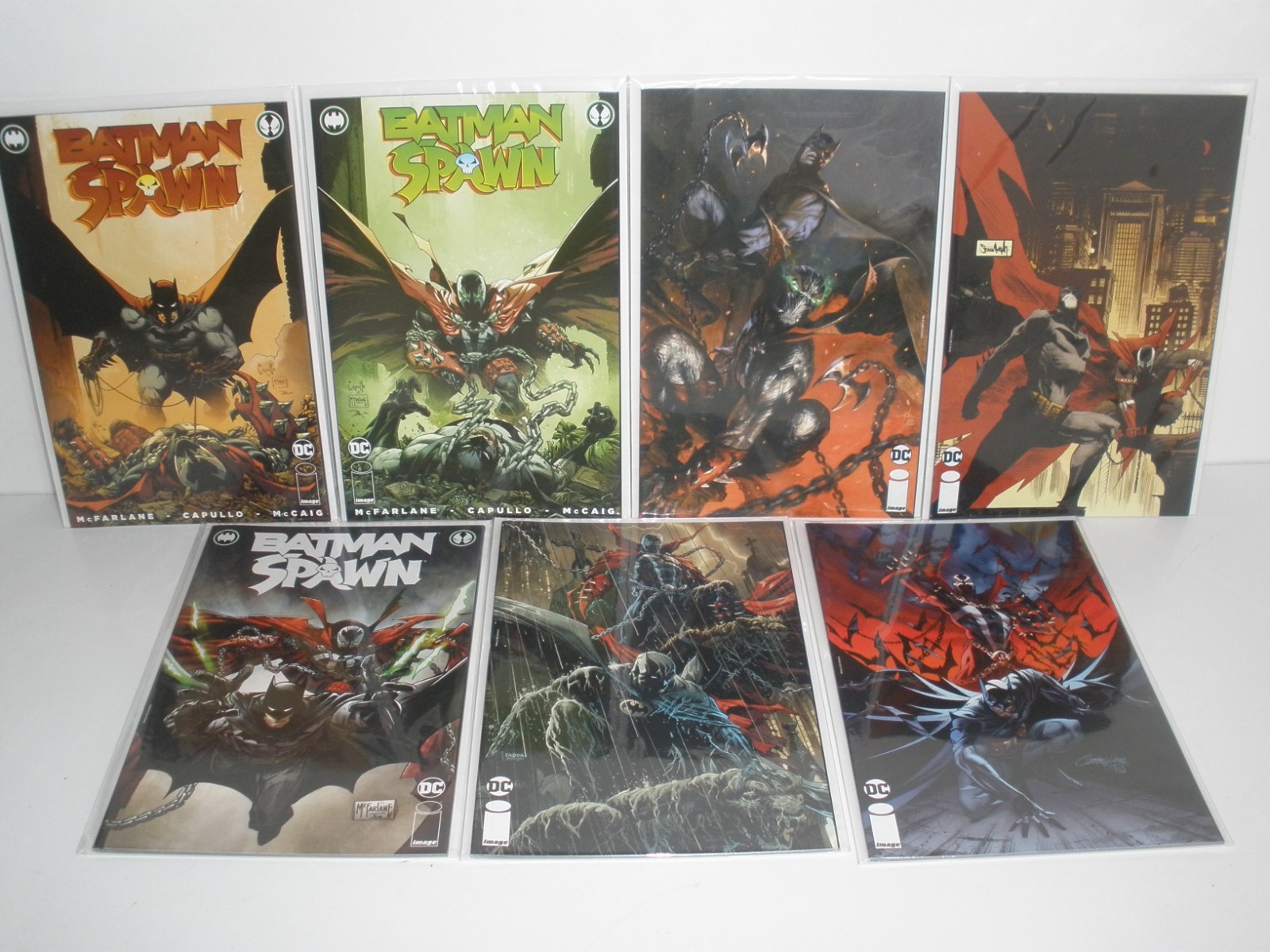 Lot of 7 DC Comics Batman/Spawn #1 High Grade NM Variant Cover A B C D F H T