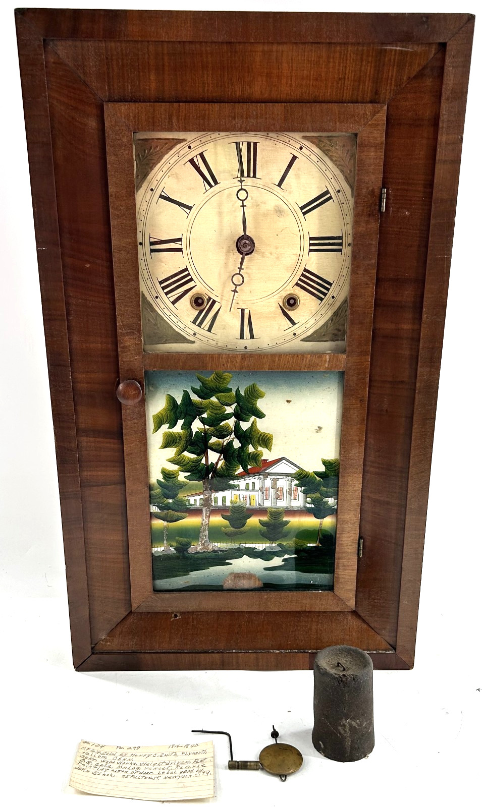 Antique Circa 1814-1840 Henry C Smith Ogee Clock - Hand Painted by John Black