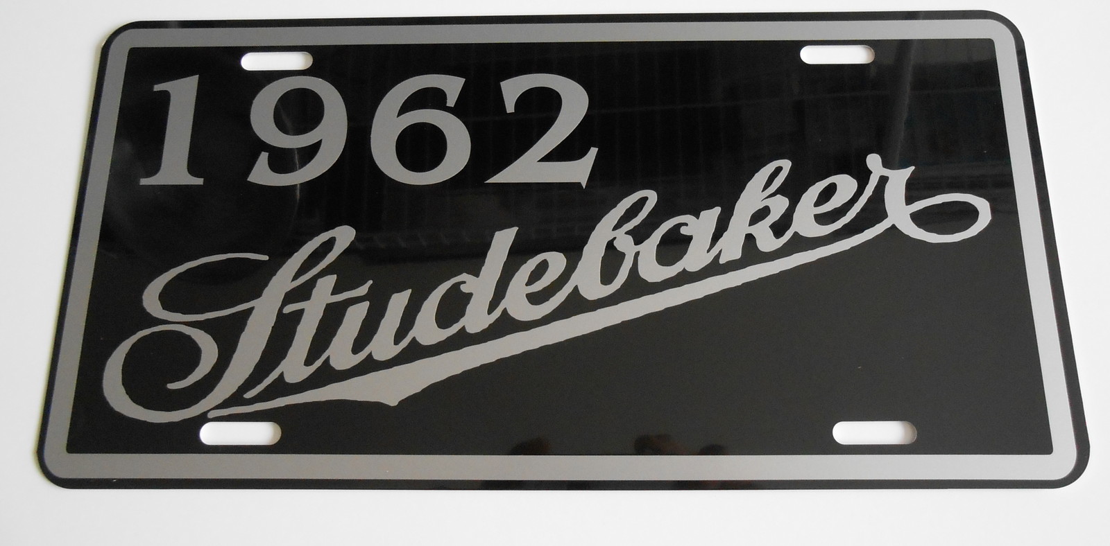1962 STUDEBAKER Metal License Plate Silver Hawk Lark Gran Turismo 289 Classic