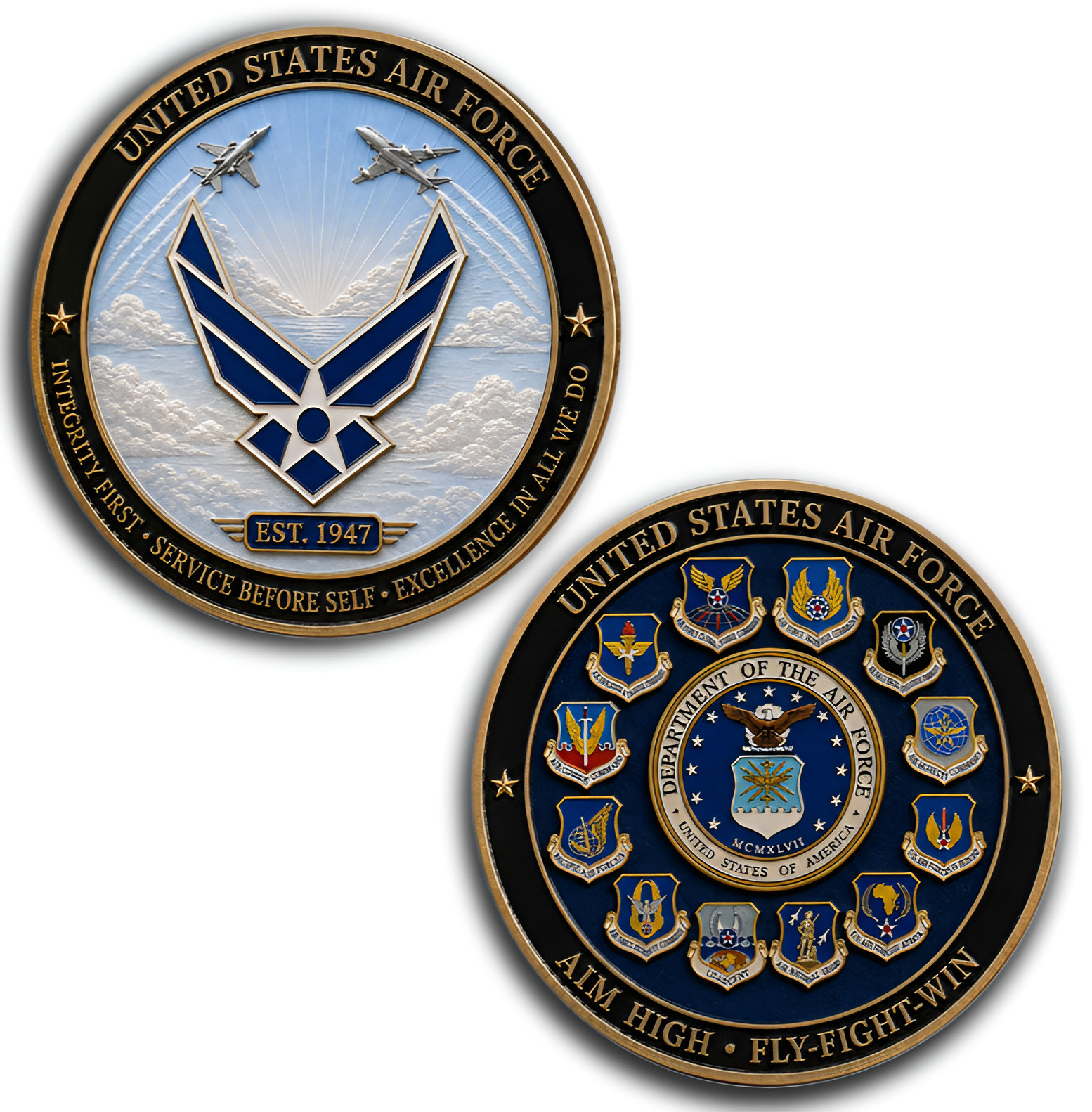 US Air Force Challenge Coin USAF Military Commemorative Medal Airman Gift Coin