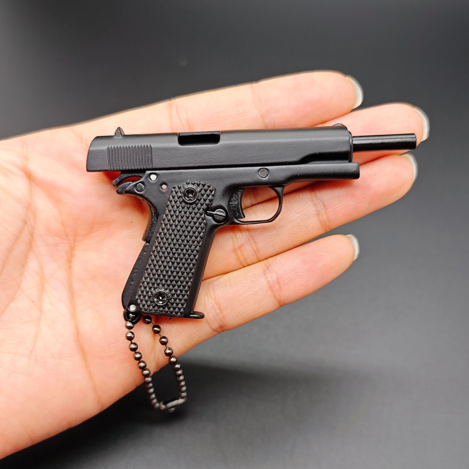 Metal Gun Keychain,Mini 1911 Keychain Children\'s Day Gift for Son,Boy,Him