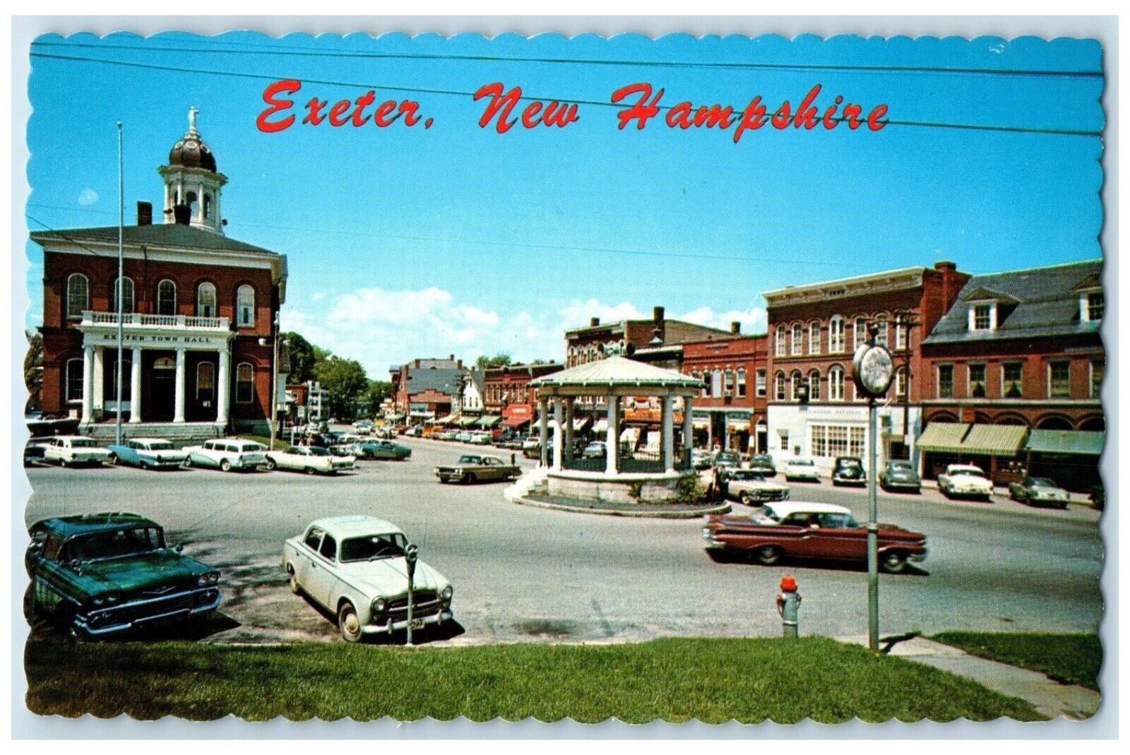 c1960 Exterior Building Street Exeter New Hampshire NH Vintage Antique Postcard