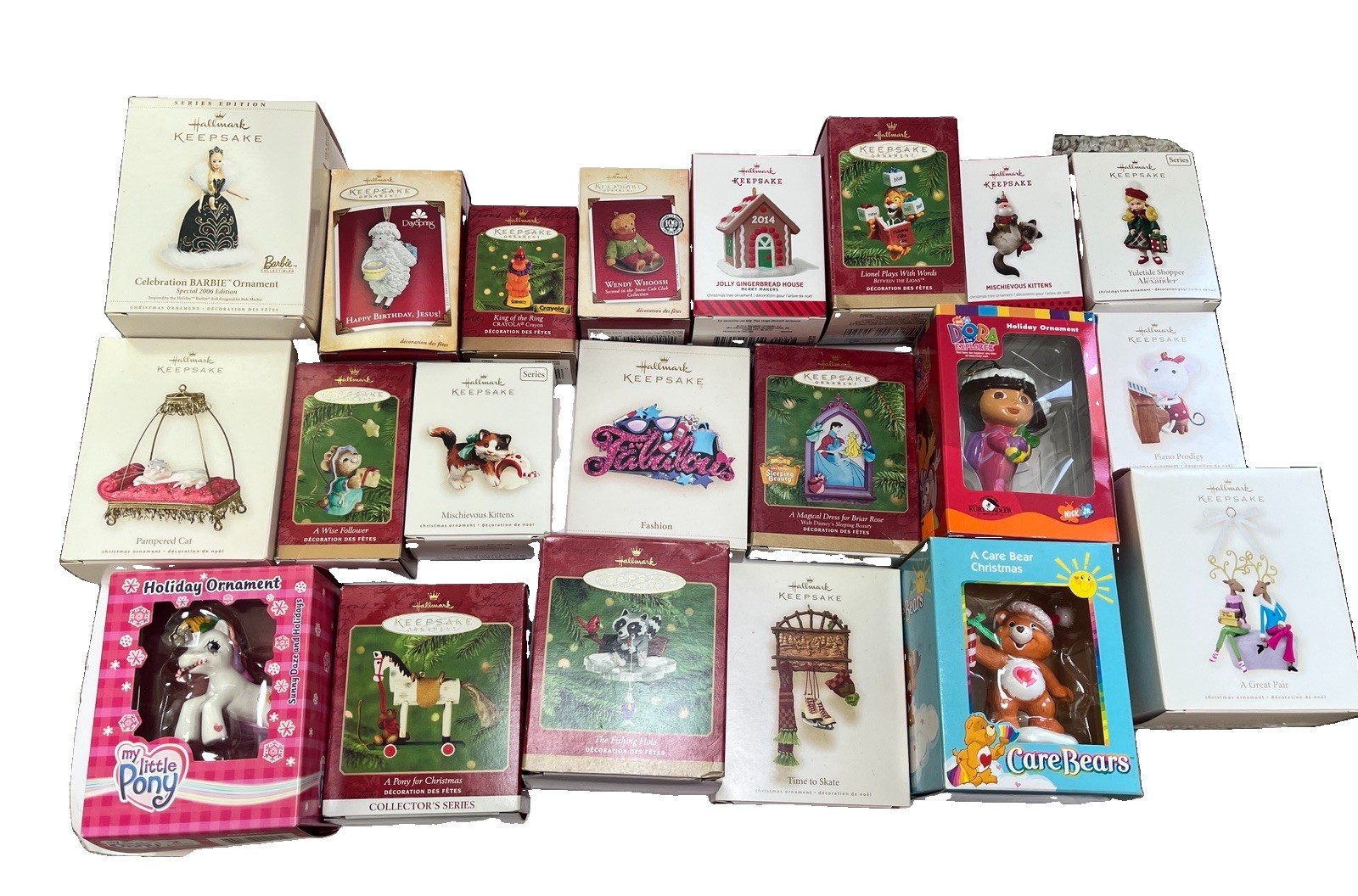 Hallmark Ornament Lot Of 21 ~ Little Pony Dora Kitten Barbie