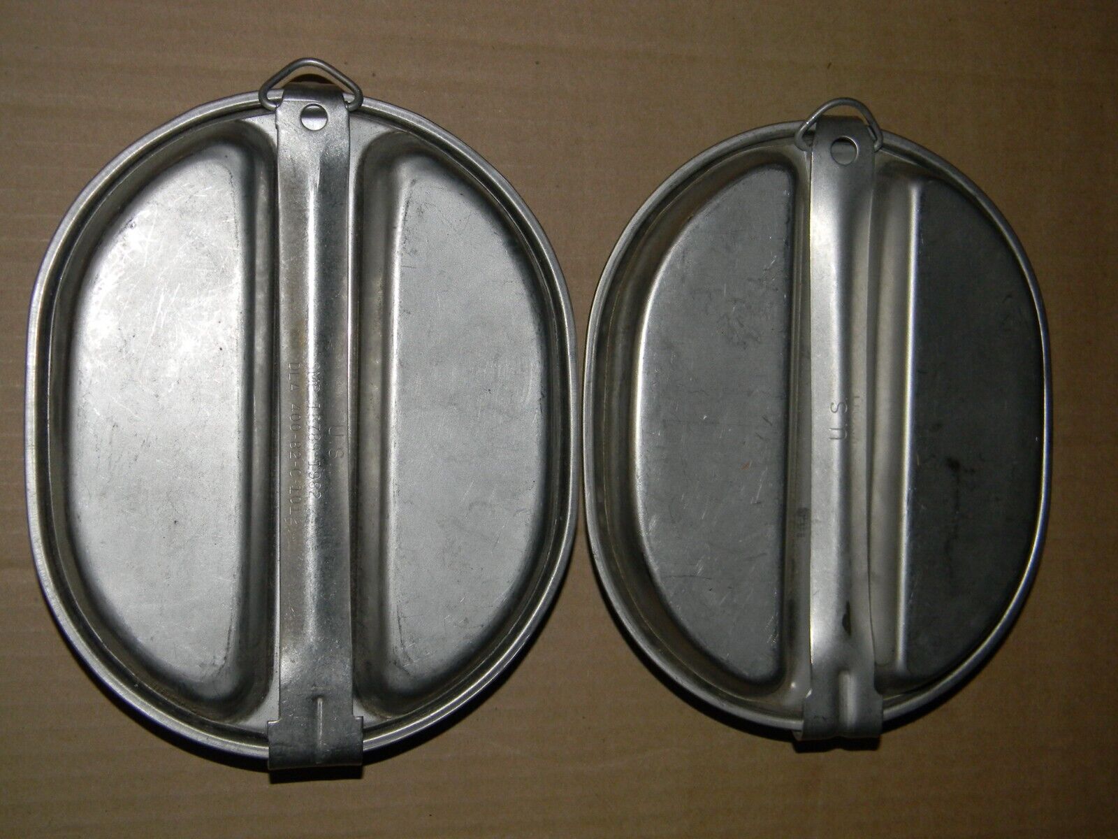 2 US Military Mess Kit 1982 SMP 18789-1982 DLA 400-82-C-1012 Camping Hiking Cook