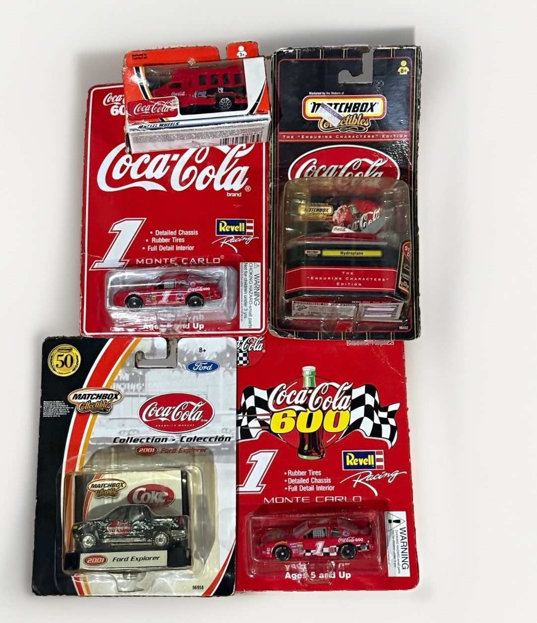 Coca-Cola Lot of 5 Vintage Cars